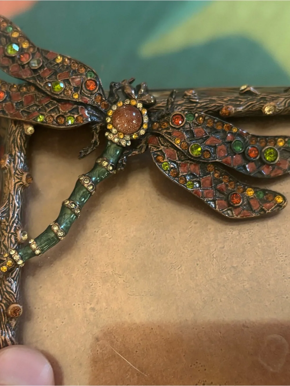 Jay Strongwater Swarovski Crystal Dragonfly Jeweled Picture Frame - 4x6